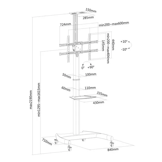 Neomounts PLASMA-M1900E Zwart