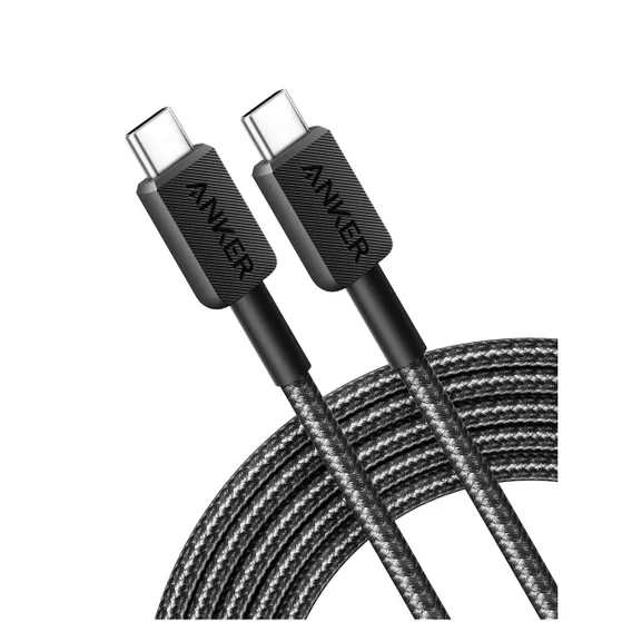 Anker 322 USB-C to USB-C Cable Nylon 3M 60W Zwart