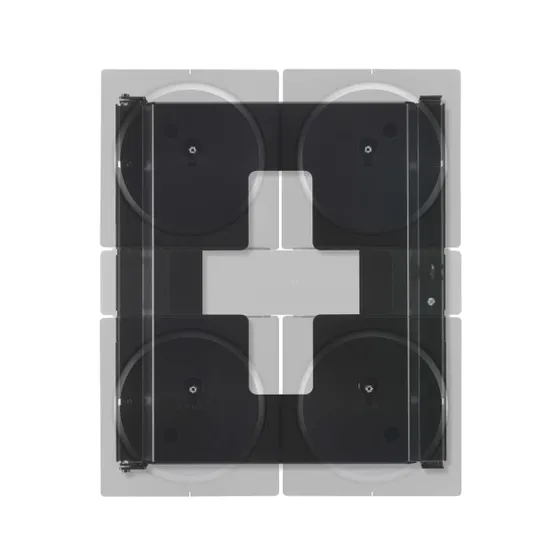 Flexson FLXSAWX4WM1021 SONOS AMP MUURBEUGEL VOOR 4 AMPS Zwart