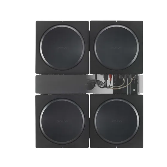 Flexson FLXSAWX4WM1021 SONOS AMP MUURBEUGEL VOOR 4 AMPS Zwart