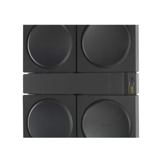 Flexson FLXSAWX4WM1021 SONOS AMP MUURBEUGEL VOOR 4 AMPS Zwart