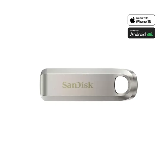 SanDisk Ultra Luxe 512GB USB-C 3.2 Gen 1 400 MB/s Zilver