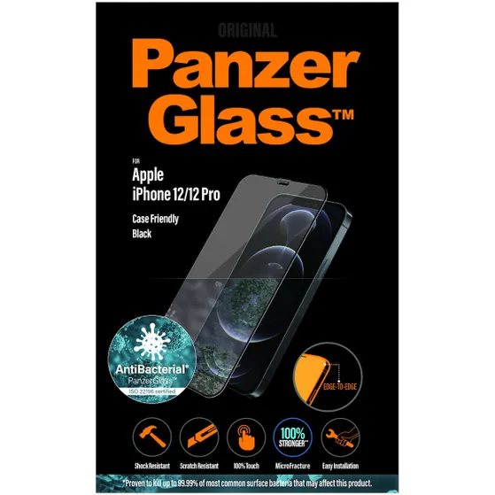 PanzerGlass Apple iPhone 12/12 Pro Case Friendly AB Zwart