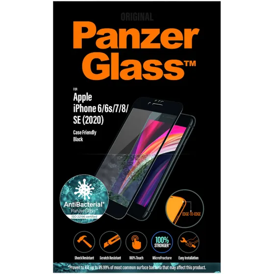 PanzerGlass Apple iPhone 6/6s/7/8/SE (2020) Case Friendly Zwart