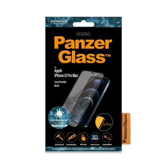 PanzerGlass Apple iPhone 12 Pro Max Case Friendly AB Zwart