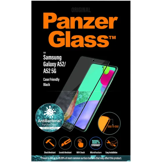 PanzerGlass Samsung Galaxy A52/A52 5G Case Friendly Zwart