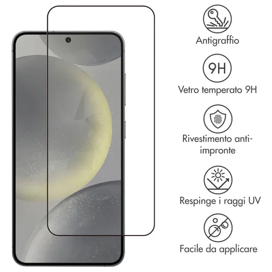 Accezz Gehard Glas Full Cover voor Samsung Galaxy S25