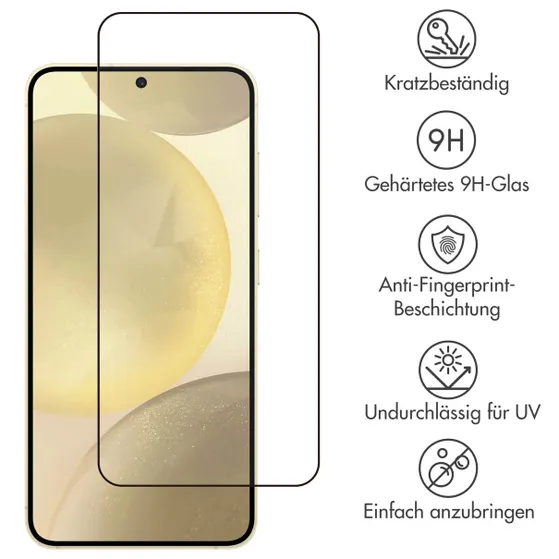 Accezz Gehard Glas Full Cover voor Samsung Galaxy S25 Plus