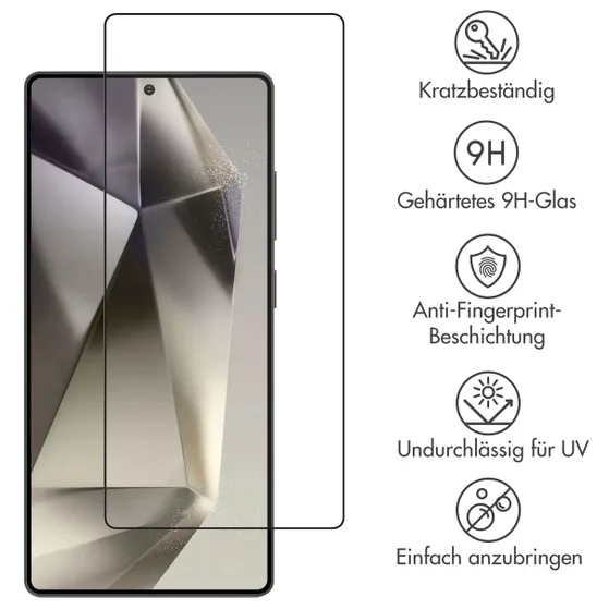Accezz Gehard Glas Full Cover voor Samsung Galaxy S25 Ultra