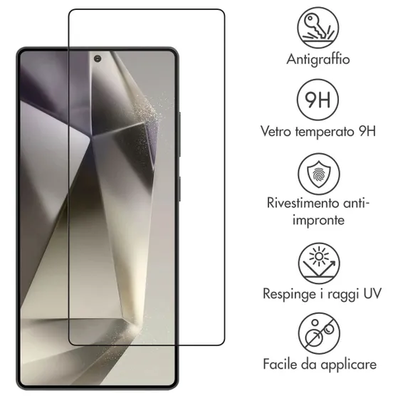 Accezz Gehard Glas Full Cover voor Samsung Galaxy S25 Ultra