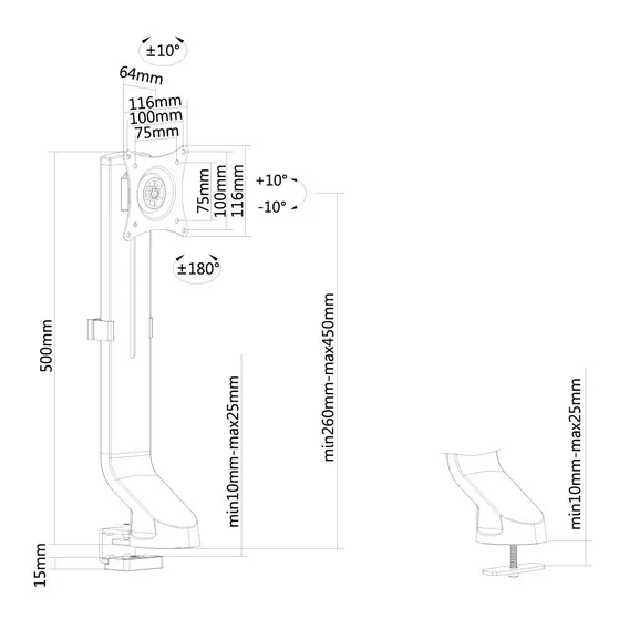 Neomounts FPMA-D860BLACK Zwart