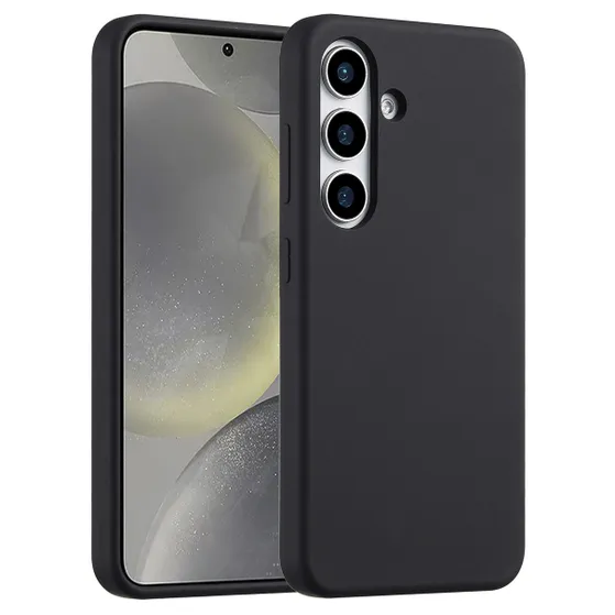 Accezz Liquid Silicone Backcover voor Samsung Galaxy S25 Zwart