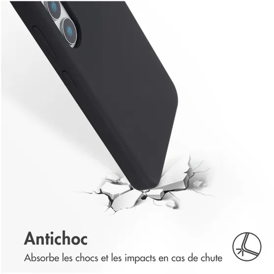 Accezz Liquid Silicone Backcover voor Samsung Galaxy S25 Zwart
