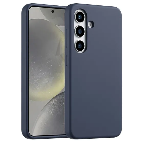 Accezz Liquid Silicone Backcover voor Samsung Galaxy S25 Donkerblauw
