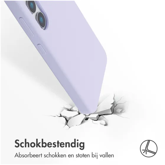 Accezz Liquid Silicone Backcover voor Samsung Galaxy S25 Paars