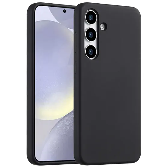 Accezz Liquid Silicone Backcover voor Samsung Galaxy S25 Plus Zwart