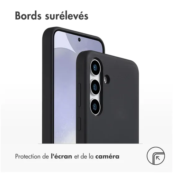 Accezz Liquid Silicone Backcover voor Samsung Galaxy S25 Plus Zwart