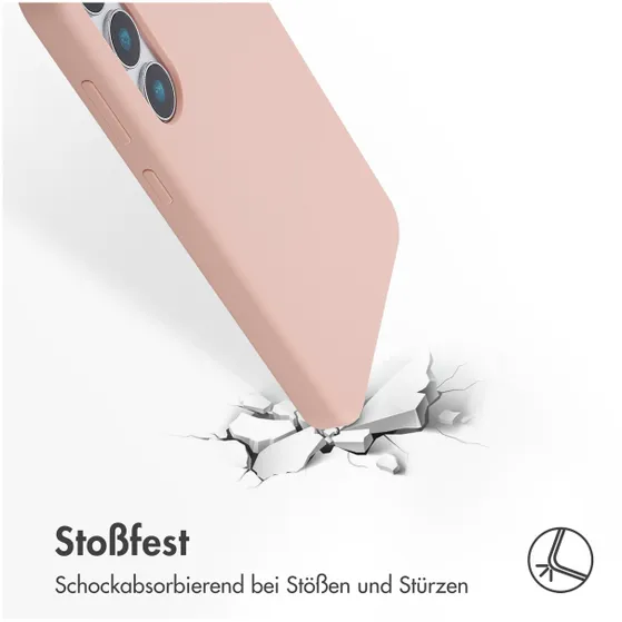 Accezz Liquid Silicone Backcover voor Samsung Galaxy S25 Plus Roze