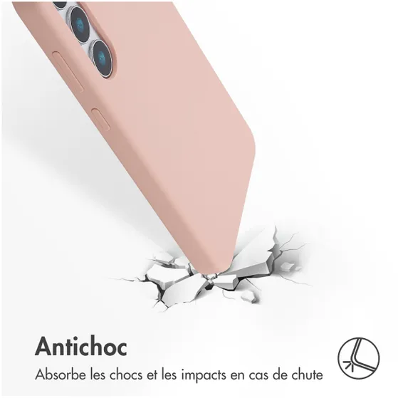 Accezz Liquid Silicone Backcover voor Samsung Galaxy S25 Plus Roze