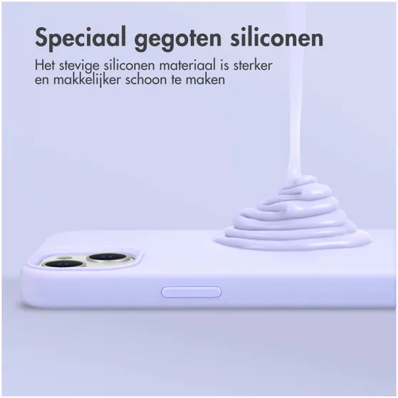 Accezz Liquid Silicone Backcover voor Samsung Galaxy S25 Plus Paars