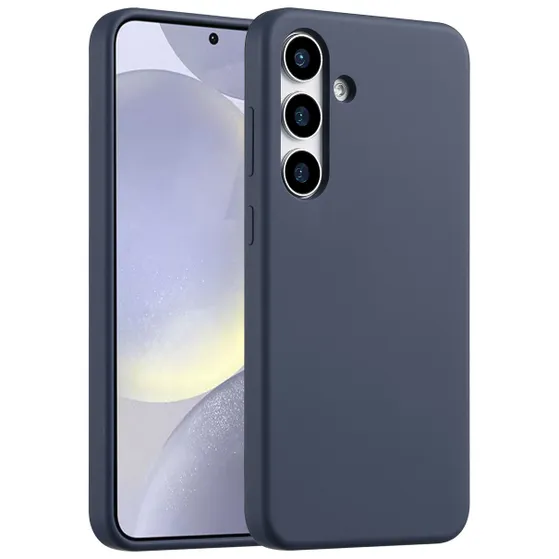 Accezz Liquid Silicone Backcover voor Samsung Galaxy S25 Plus Donkerblauw