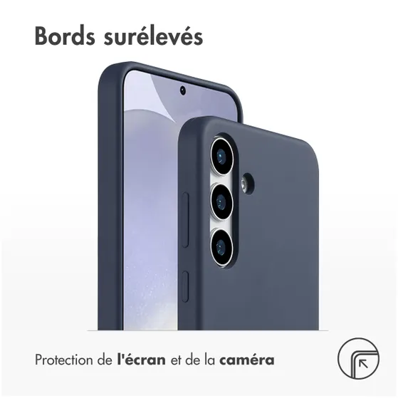 Accezz Liquid Silicone Backcover voor Samsung Galaxy S25 Plus Donkerblauw