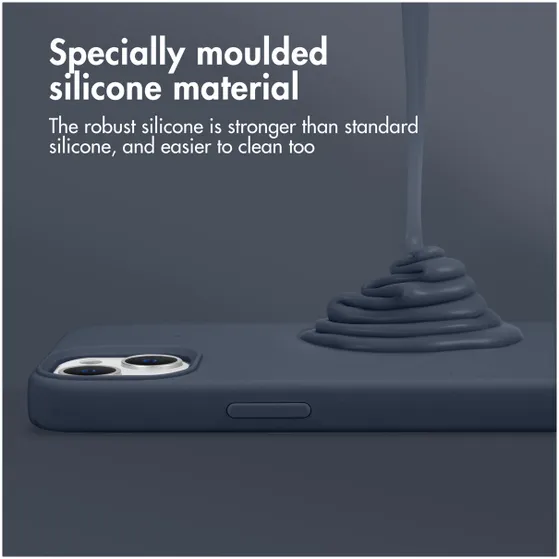 Accezz Liquid Silicone Backcover voor Samsung Galaxy S25 Plus Donkerblauw