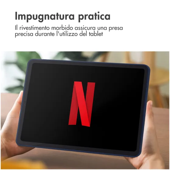 Accezz Liquid Silicone Backcover iPad 9 (2021) 10.2 inch/iPad 8 (2020) 10.2 inch/iPad 7 (2019) 10.2 inch Donkerblauw
