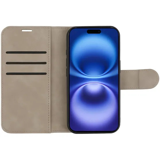 Just in Case Wallet Case 2 in 1 MagSafe voor Apple iPhone 16 Taupe
