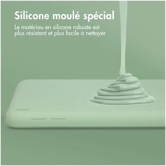 Accezz Liquid Silicone Backcover iPad 9 (2021) 10.2 inch/iPad 8 (2020) 10.2 inch/iPad 7 (2019) 10.2 inch Groen