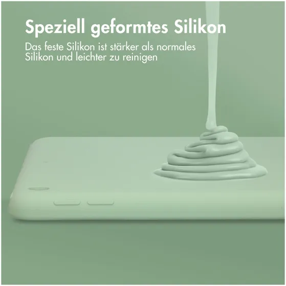 Accezz Liquid Silicone Backcover iPad 9 (2021) 10.2 inch/iPad 8 (2020) 10.2 inch/iPad 7 (2019) 10.2 inch Groen