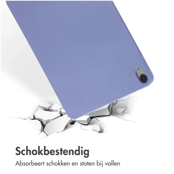 Accezz Liquid Silicone Backcover met penhouder iPad Air 5 (2022) / Air 4 (2020) Lila
