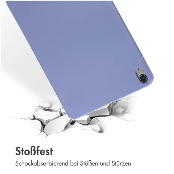 Accezz Liquid Silicone Backcover met penhouder iPad Air 5 (2022) / Air 4 (2020) Lila