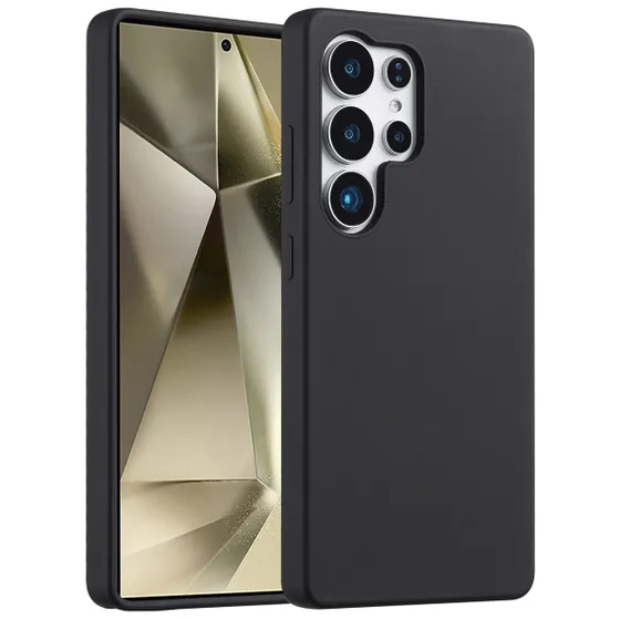 Accezz Liquid Silicone Backcover voor Samsung Galaxy S25 Ultra Zwart