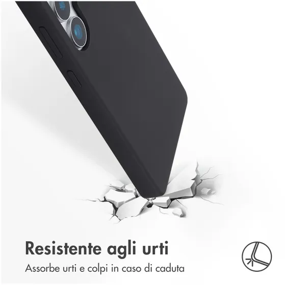 Accezz Liquid Silicone Backcover voor Samsung Galaxy S25 Ultra Zwart