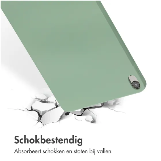 Accezz Liquid Silicone Backcover met penhouder iPad Air 5 (2022) / Air 4 (2020) Groen