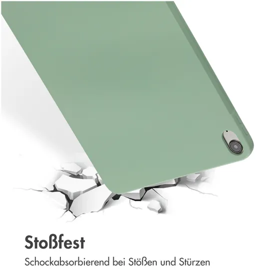 Accezz Liquid Silicone Backcover met penhouder iPad Air 5 (2022) / Air 4 (2020) Groen