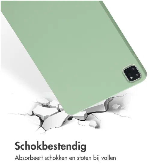 Accezz Liquid Silicone Backcover met penhouder iPad Pro 11 (2018 - 2022) Groen