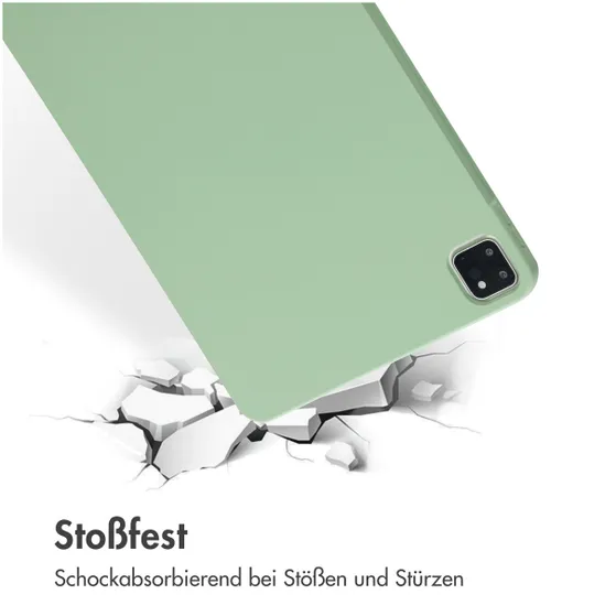 Accezz Liquid Silicone Backcover met penhouder iPad Pro 11 (2018 - 2022) Groen