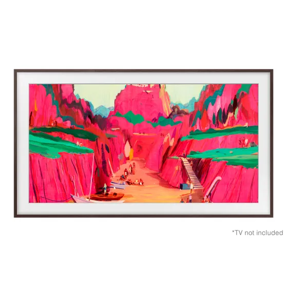 Samsung Verwisselbare lijst 75 inch The Frame Modern – Walnoothout look (2021-2025) Walnoot