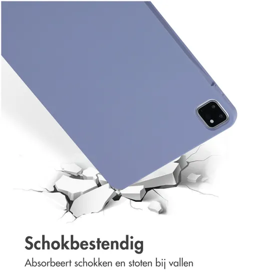 Accezz Liquid Silicone Backcover met penhouder iPad Pro 11 (2018 - 2022) Lila