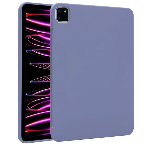 Accezz Liquid Silicone Backcover met penhouder iPad Pro 11 (2018 - 2022) Lila