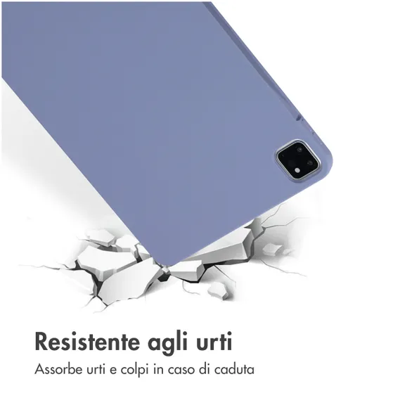 Accezz Liquid Silicone Backcover met penhouder iPad Pro 11 (2018 - 2022) Lila