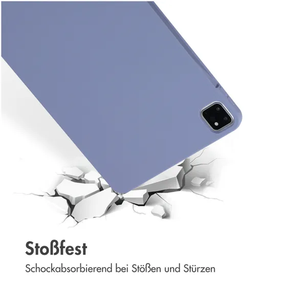 Accezz Liquid Silicone Backcover met penhouder iPad Pro 11 (2018 - 2022) Lila