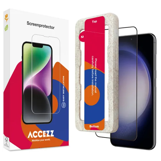 Accezz Gehard Glas Full Cover Screenprotector met applicator Samsung Galaxy S22 / S23 Transparant