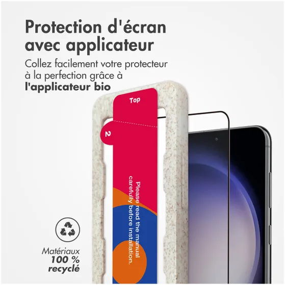 Accezz Gehard Glas Full Cover Screenprotector met applicator Samsung Galaxy S22 / S23 Transparant