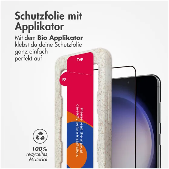 Accezz Gehard Glas Full Cover Screenprotector met applicator Samsung Galaxy S22 / S23 Transparant