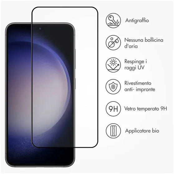 Accezz Gehard Glas Full Cover Screenprotector met applicator Samsung Galaxy S22 / S23 Transparant
