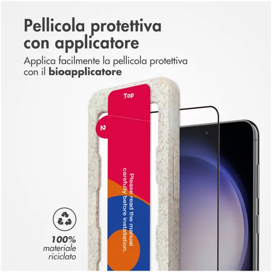 Accezz Gehard Glas Full Cover Screenprotector met applicator Samsung Galaxy S22 / S23 Transparant