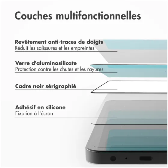 Accezz Gehard Glas Full Cover Screenprotector met applicator Samsung Galaxy A54 / S23 FE Transparant